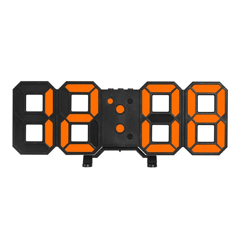 3D LED Digital Clock Wall Decoration Glow Night