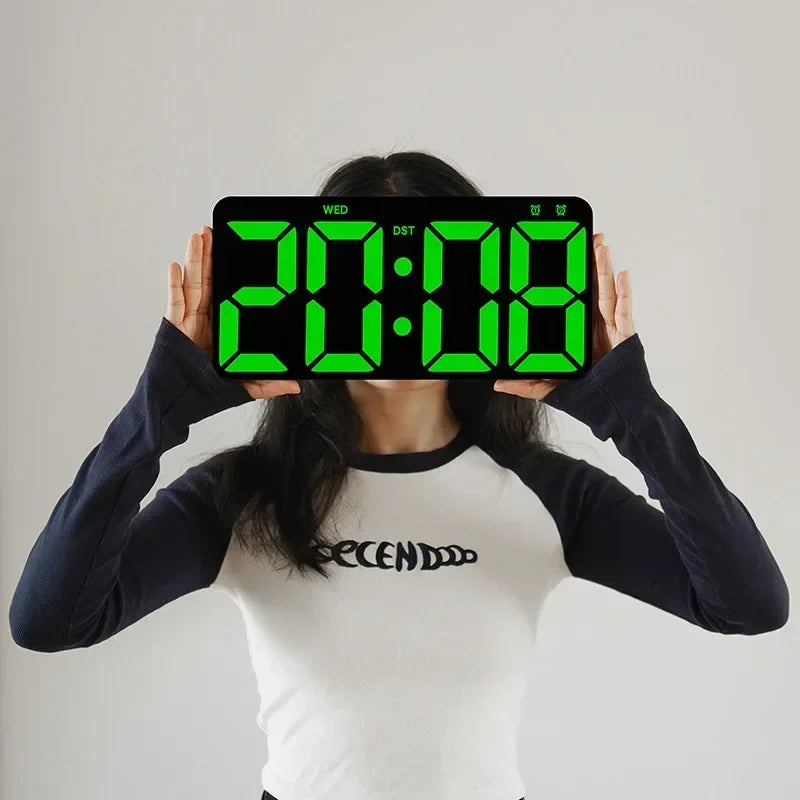 Minimalist LED Digital Wall Clock With Remote Control