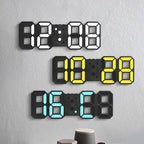 3D LED Digital Clock Wall Decoration Glow Night