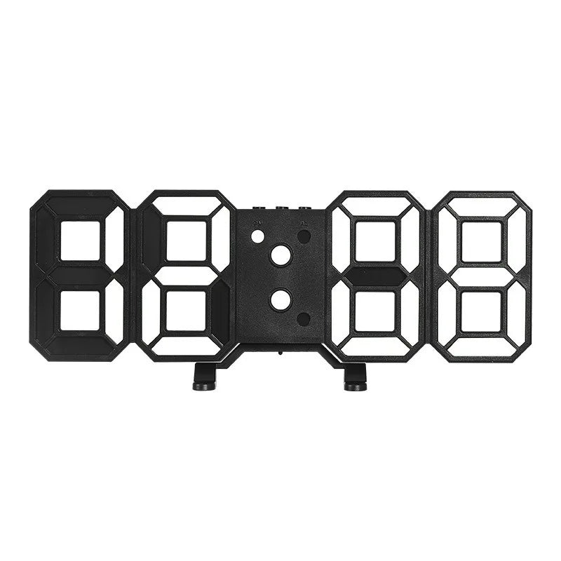 3D LED Digital Clock Wall Decoration Glow Night