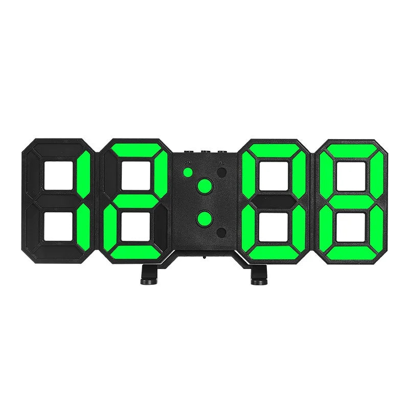 3D LED Digital Clock Wall Decoration Glow Night