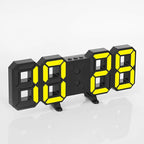 3D LED Digital Clock Wall Decoration Glow Night