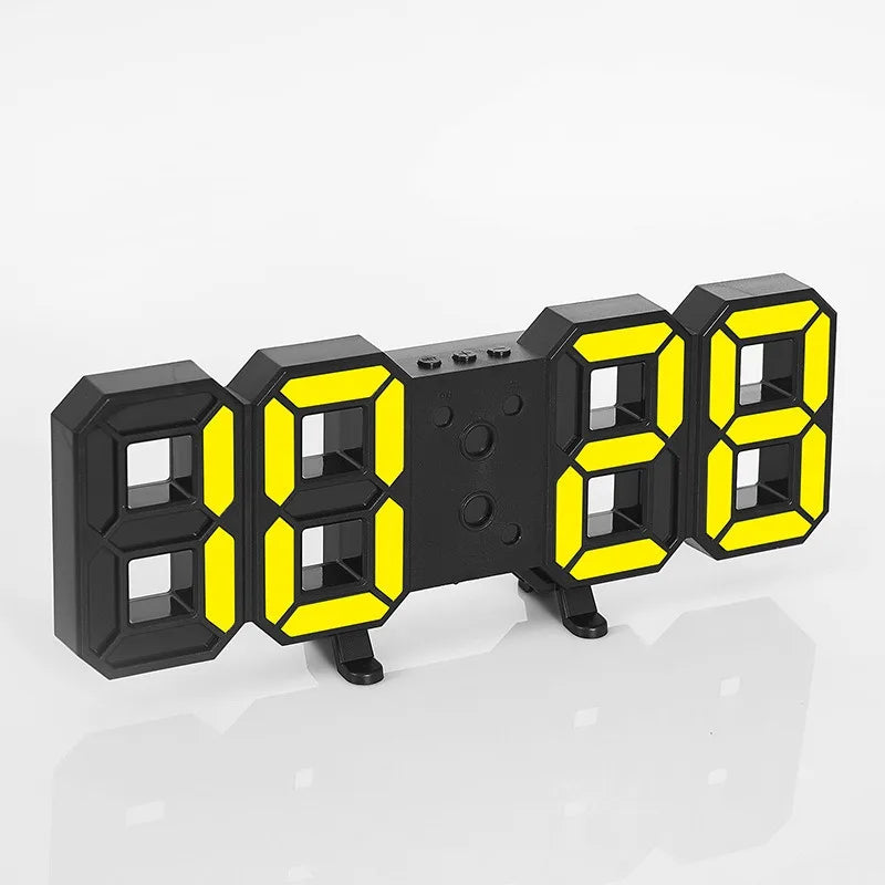 3D LED Digital Clock Wall Decoration Glow Night