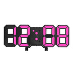 3D LED Digital Clock Wall Decoration Glow Night