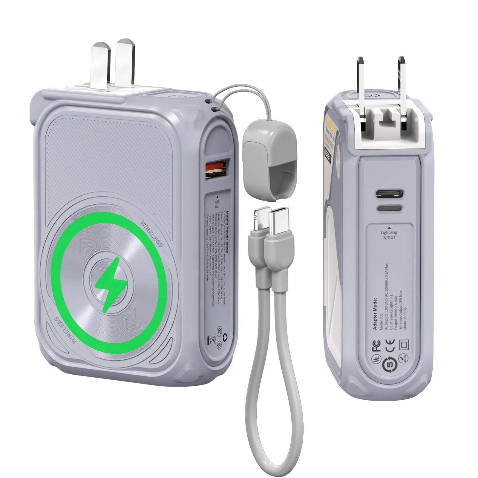 PD 22.5W Fast Charging 10000mAh Magnetic Wireless Power Bank