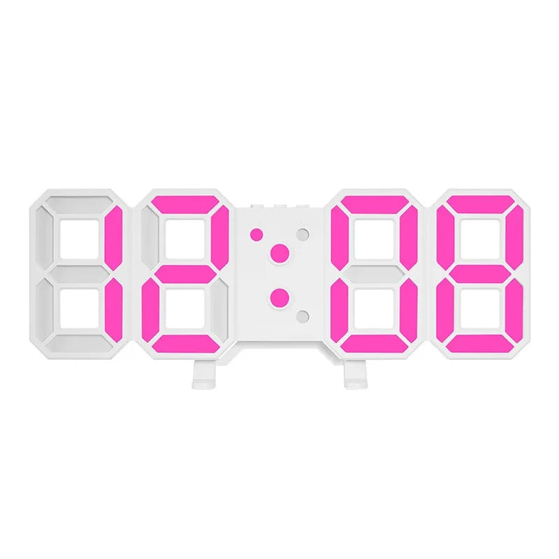 3D LED Digital Clock Wall Decoration Glow Night