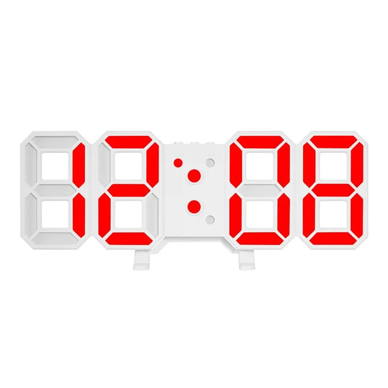 3D LED Digital Clock Wall Decoration Glow Night
