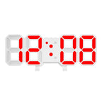 3D LED Digital Clock Wall Decoration Glow Night